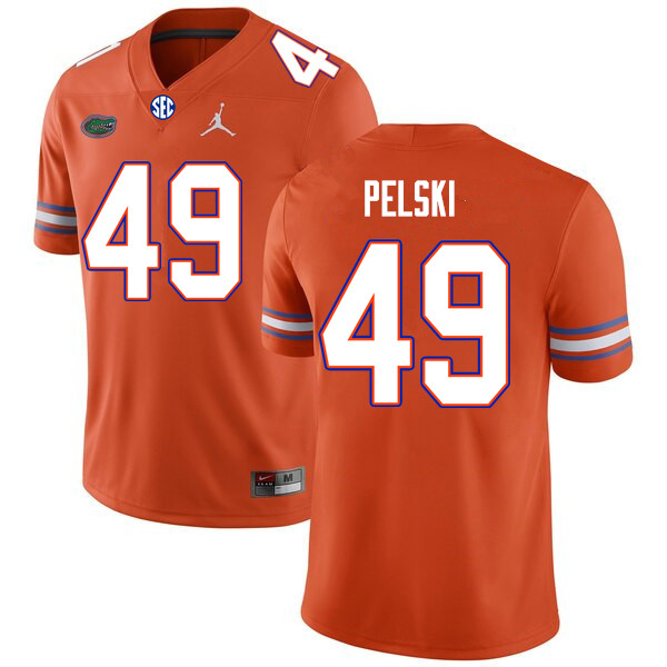Men #49 Preston Pelski Florida Gators College Football Jerseys Sale-Orange
